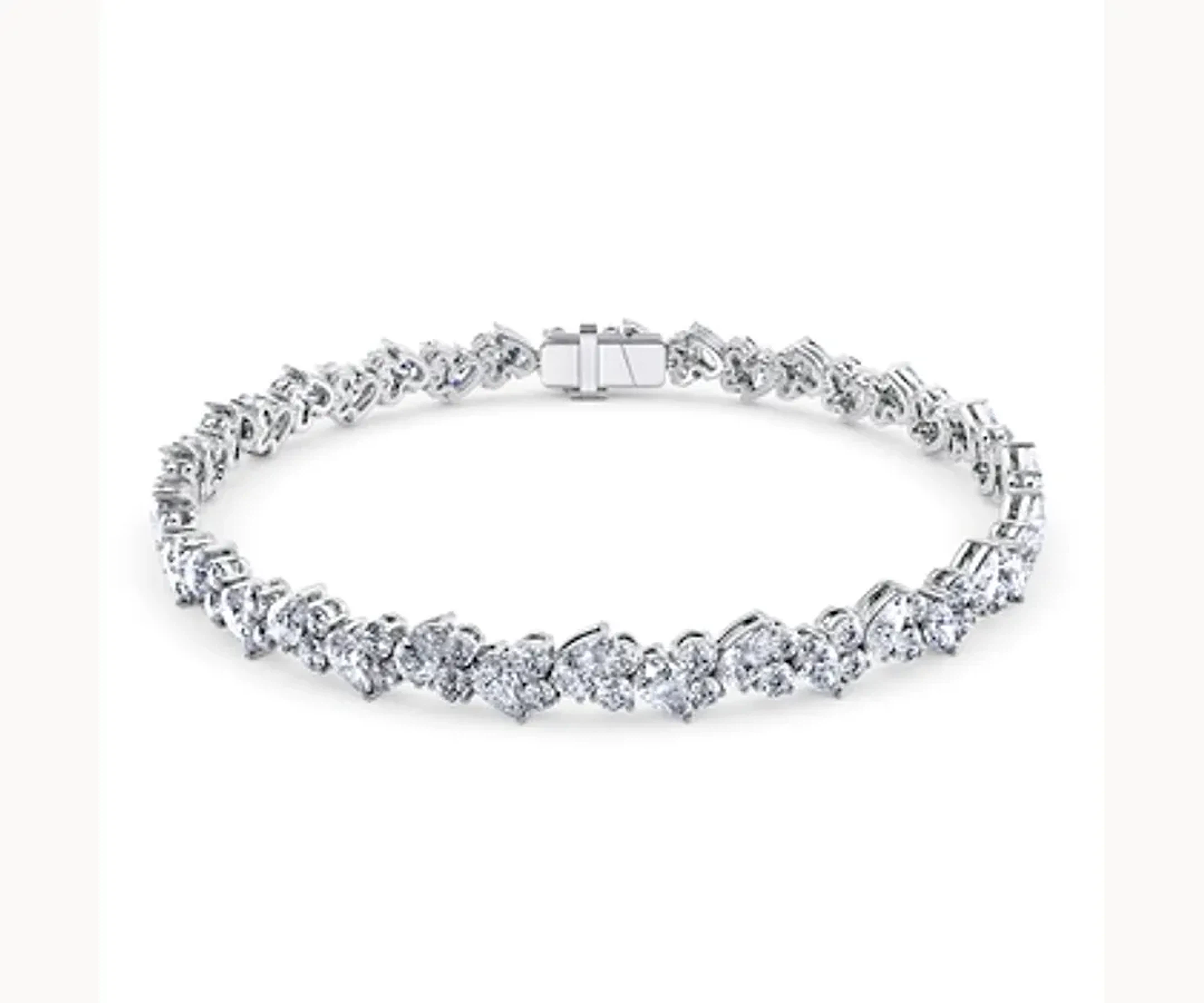 Quindío · Pulsera floral con diamantes pera y redondos — Blanco — Foto 1