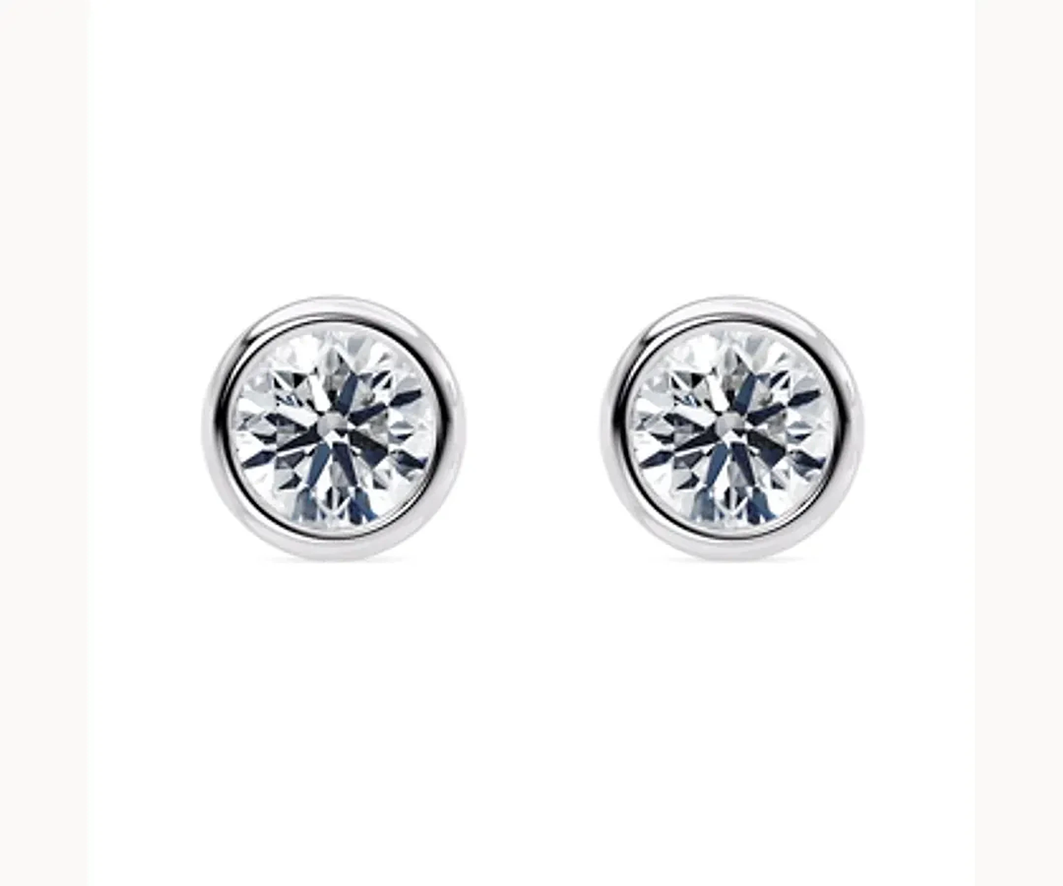 Siempreviva · Topos de diamante redondo en bisel — Blanco — Foto 1