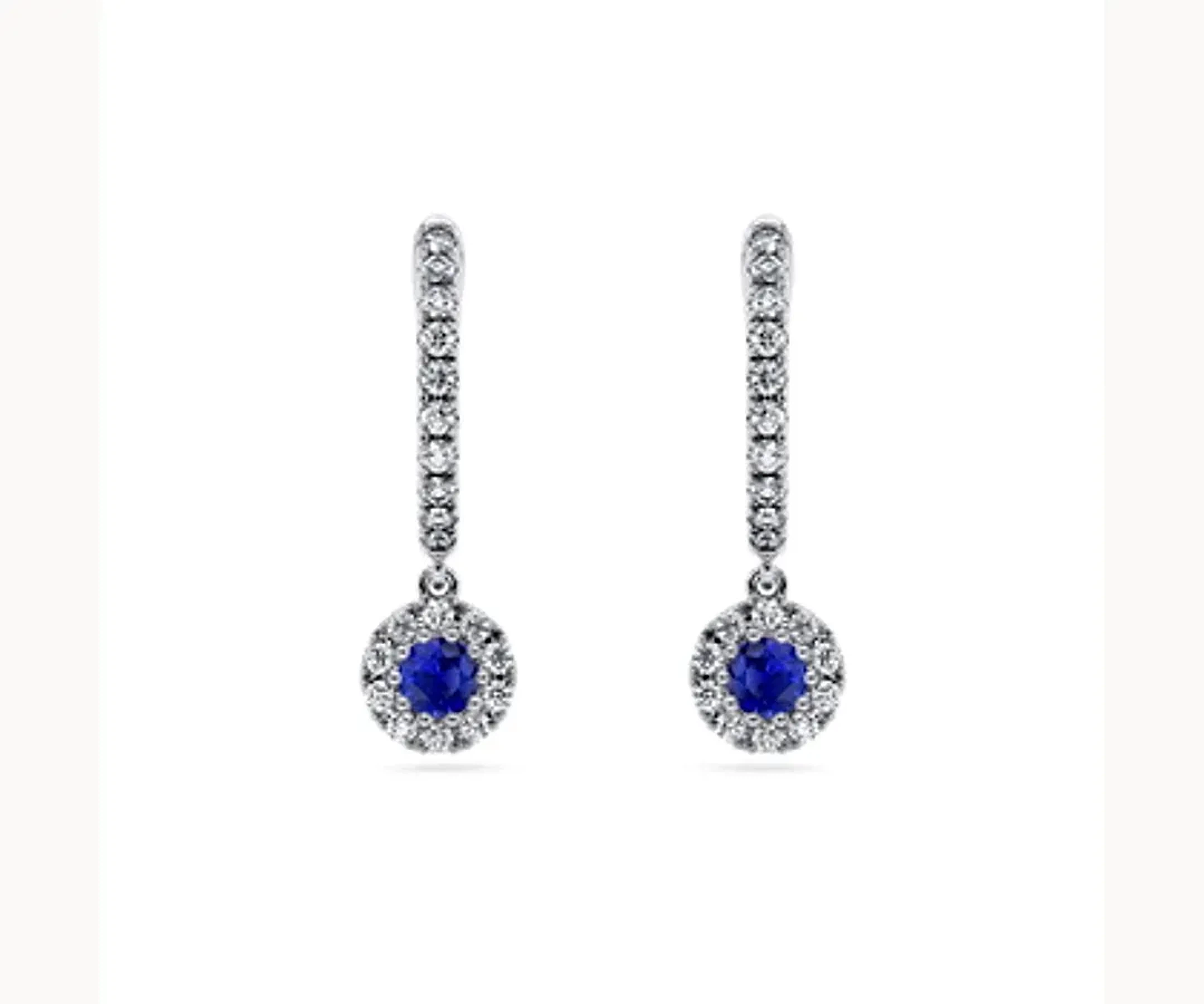 Petunia · Aretes colgantes con zafiro — Blanco — Foto 1