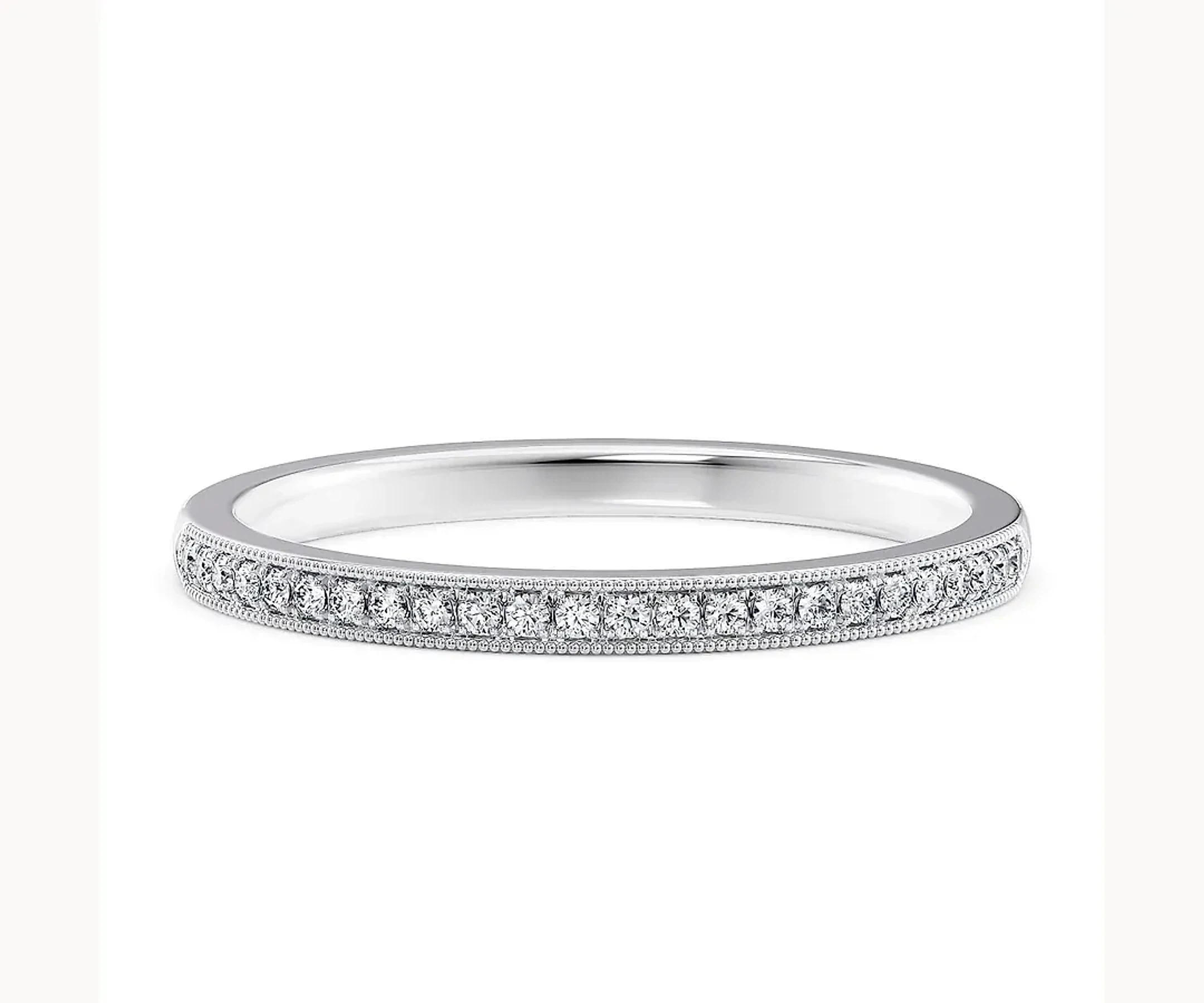 Devoción · Media eternity con milgrain — Blanco — Foto 1