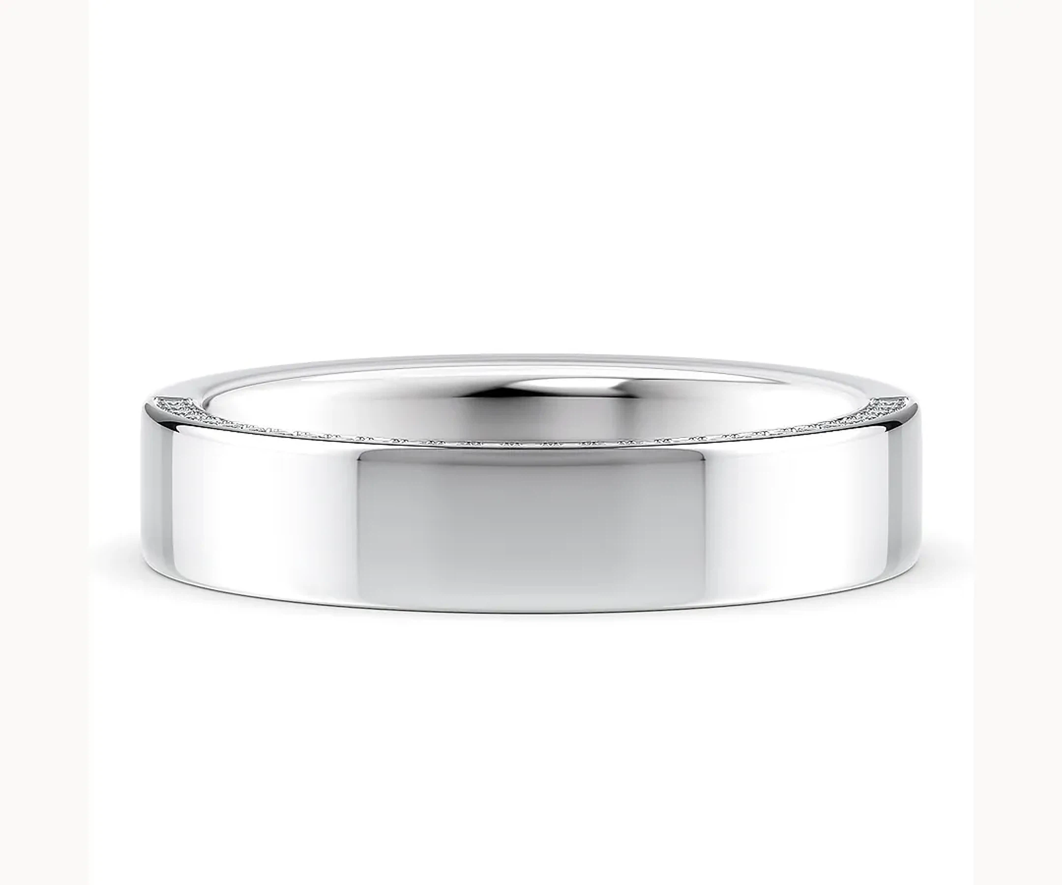Filandia · Argolla con canto de diamantes — Oro blanco 18k