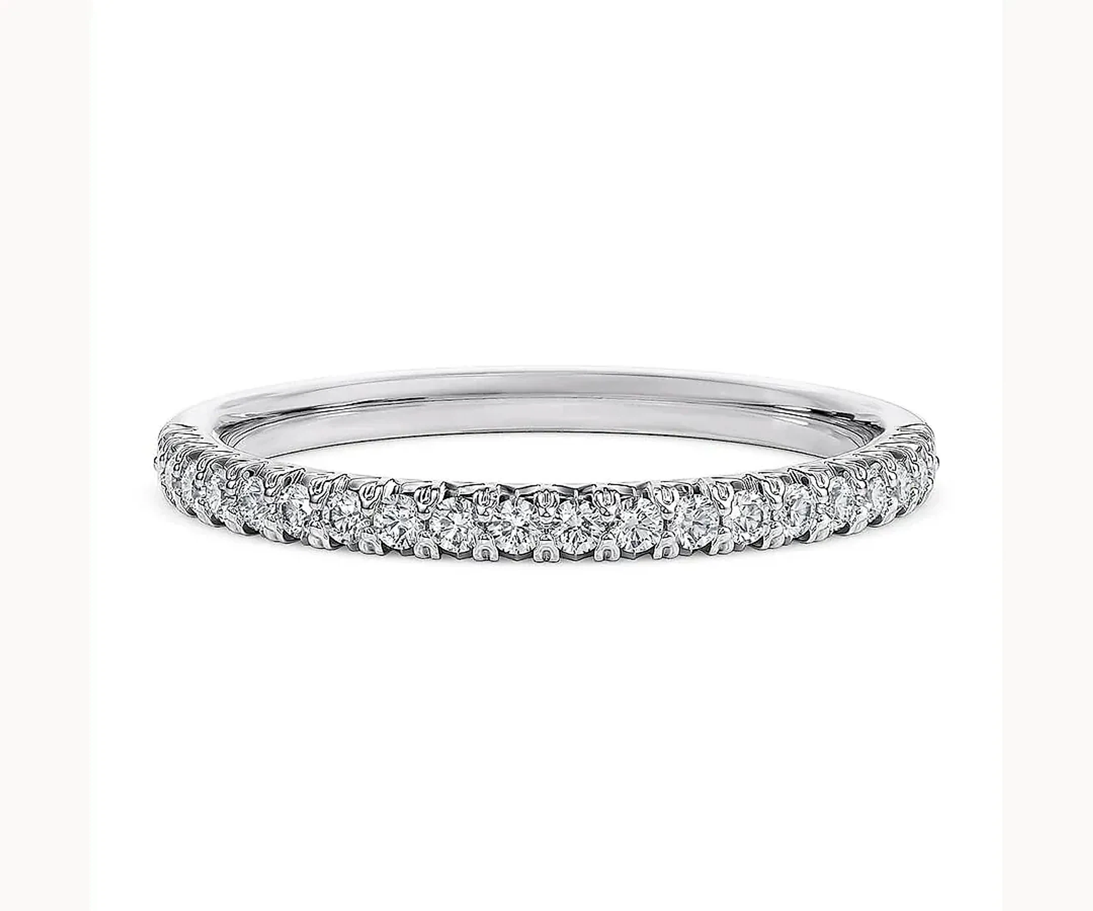 Alianza · Eternity vintage redonda, media o completa — Oro blanco 18k
