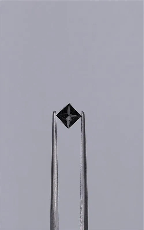 0.40ct Princess Natural Diamond (Colour Fancy Black, Clarity VVS2, Cut EX, GIA Certified)