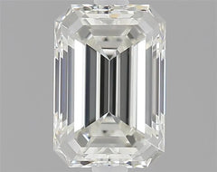 0.71ct Emerald Natural Diamond (Colour G, Clarity IF, Cut VG, IGI Certified)