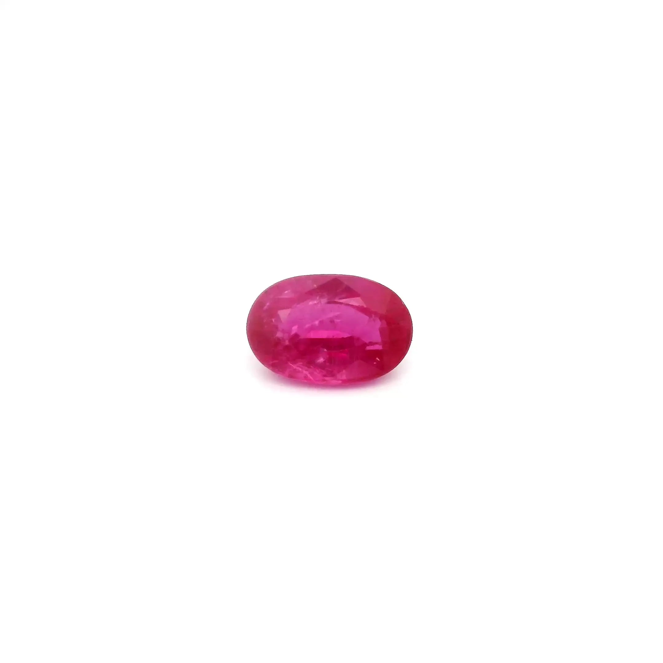 0.76ct Oval Natural Ruby (Colour Red, Clarity Slightly Included, Cut Faceted)