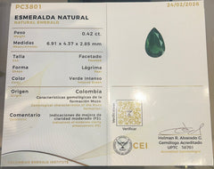 0.42ct Colombian Emerald Origen Muzo