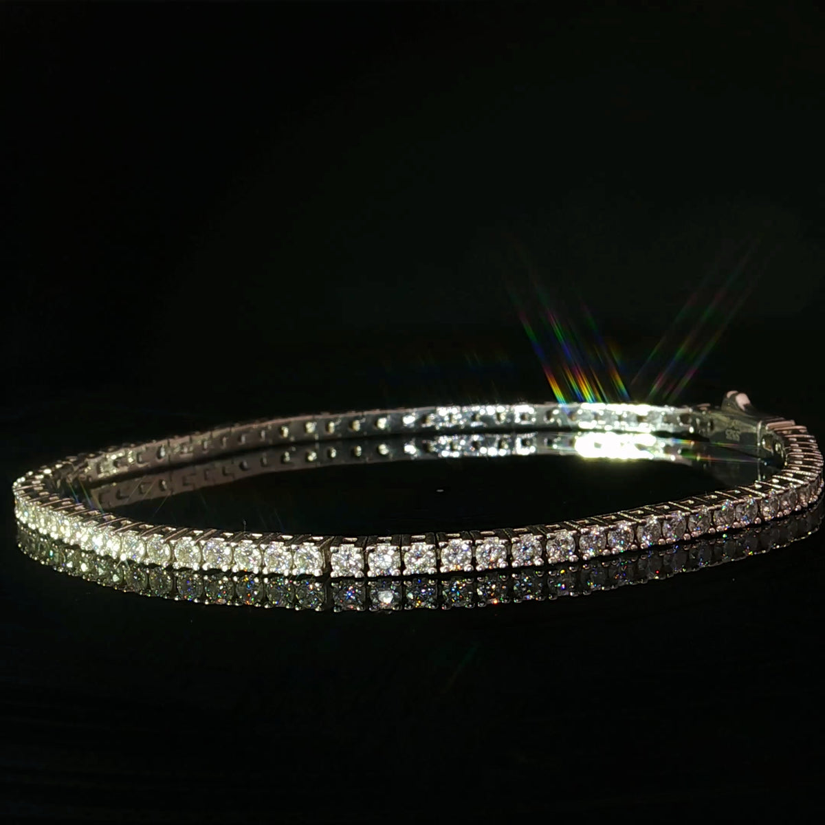 Pulsera tennis diamamtes lab oro 18