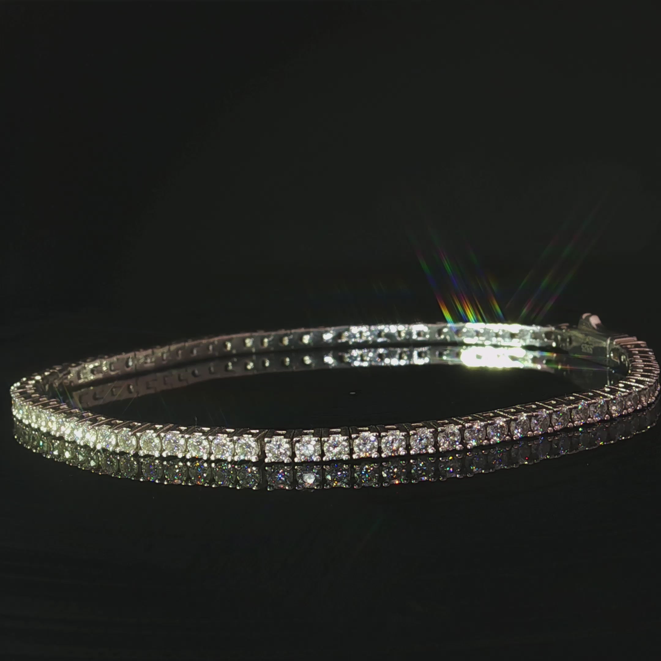 Pulsera tennis diamamtes lab oro 18