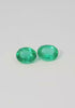 Pareja de Esmeraldas Naturales de Talla Ovalada peso total .71ct