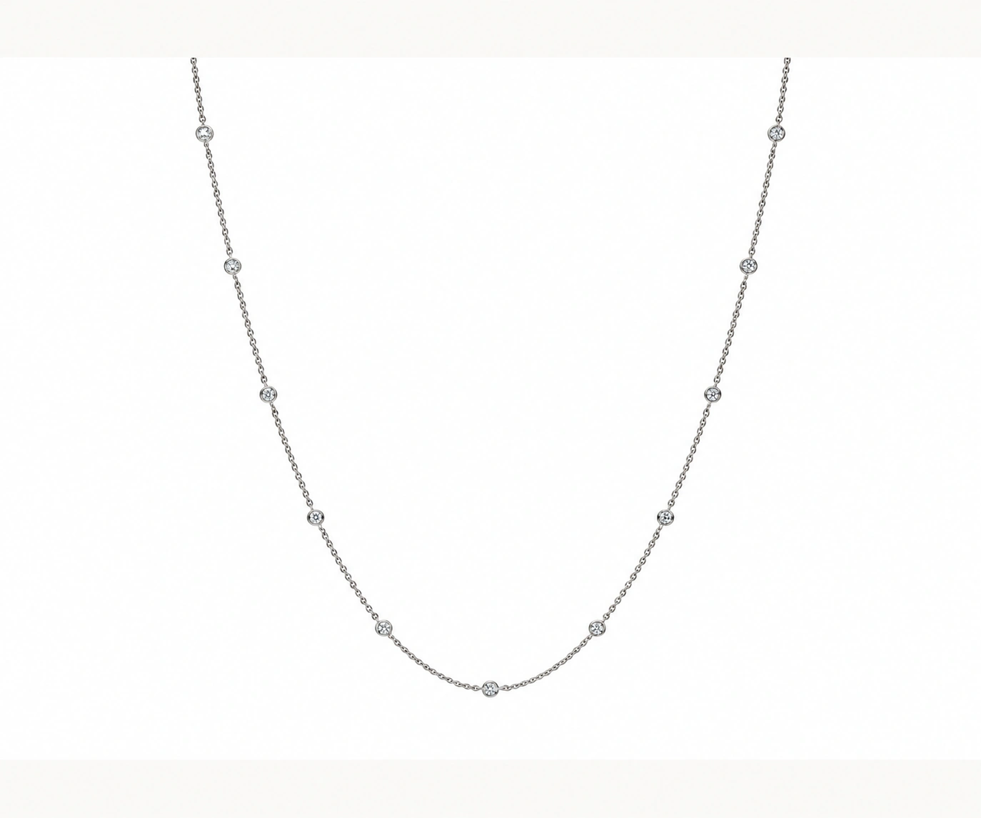 Nuquí · Collar de estaciones con diamantes en bisel — Blanco — Foto 1