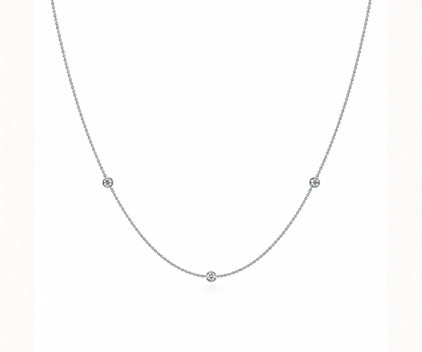 Chingaza · Collar de tres diamantes en bisel — Blanco — Foto 1