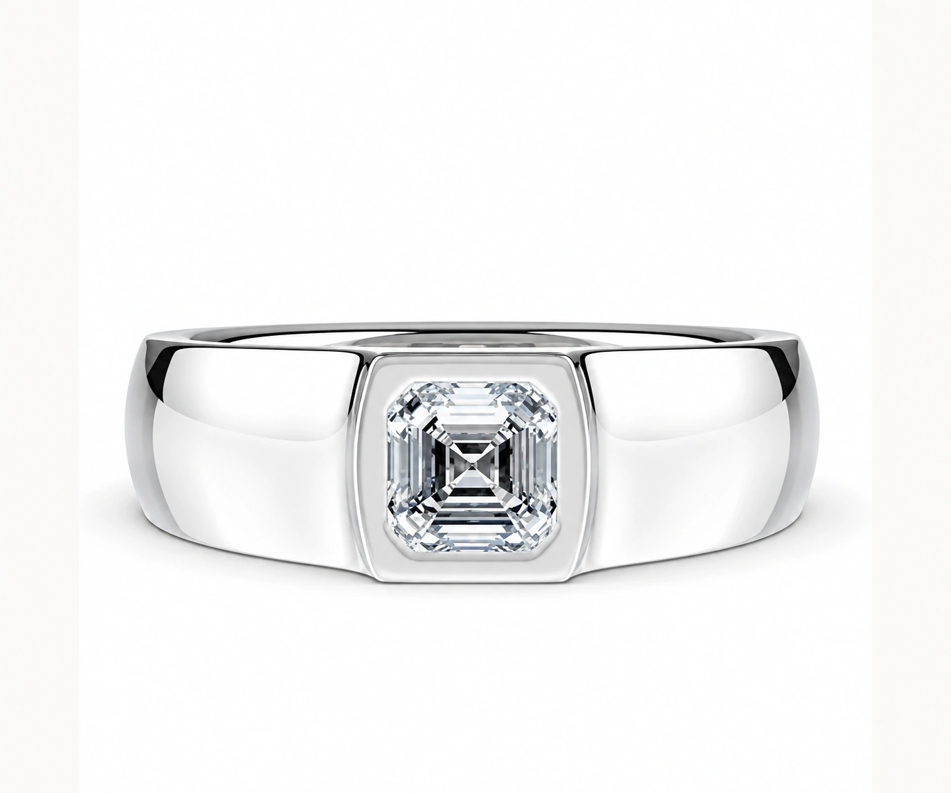 Ciudad Bolívar · Argolla con diamante talla Asscher — Blanco — Foto 1