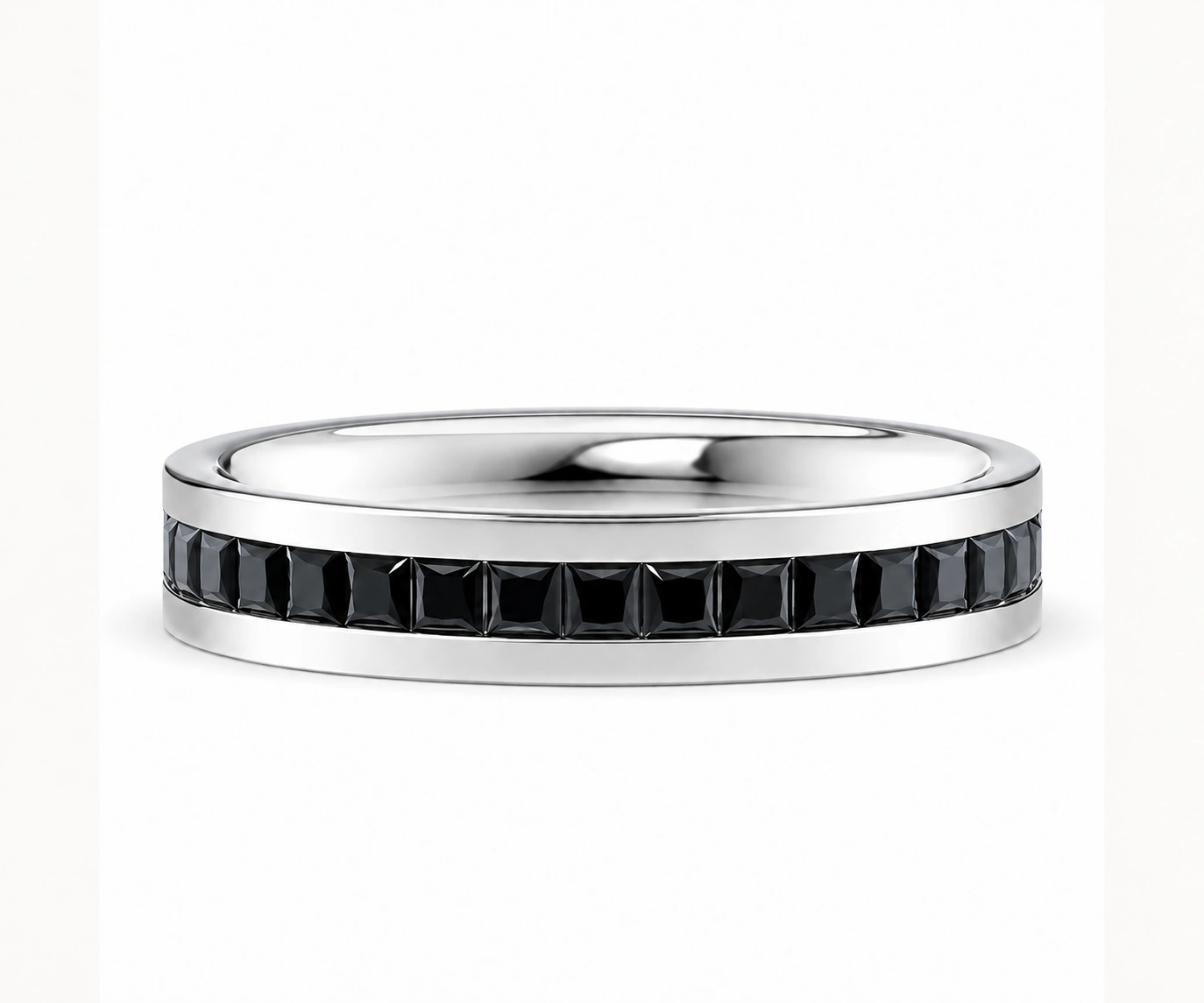 Honda · Argolla con diamantes negros — Blanco — Foto 1