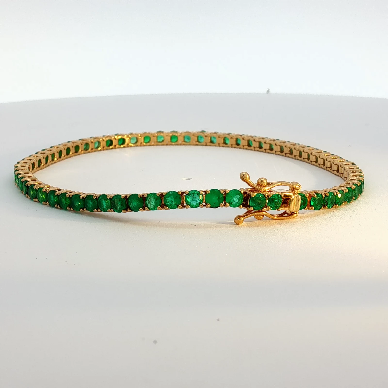 Pulsera tennis de esmeraldas